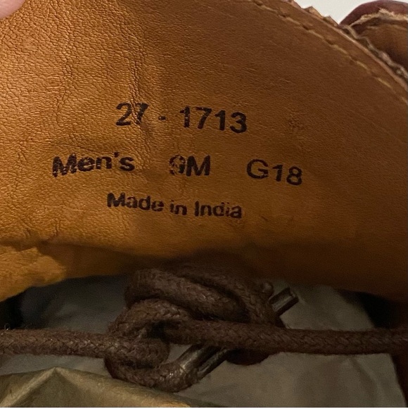 Johnston & Murphy Fullerton Leather Cap Toe Lace Up Boots Size 9 Brogue EUC - Picture 9 of 11